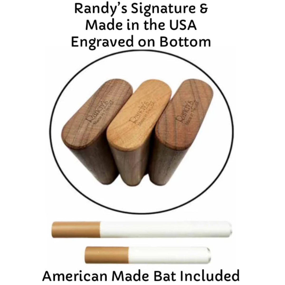 Randy’s Reserve Cherry Wood American Made Dugouts w/ Swivel Top - Assorted Sizes (TT-401)