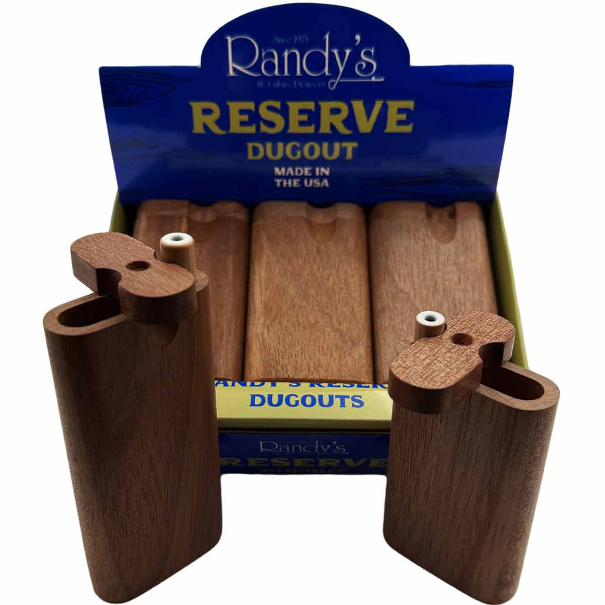 Randy’s Reserve Bolivian Walnut American Made Dugouts w/ Swivel Top - Assorted Sizes (TT-402)
