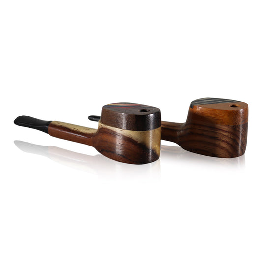 #4X "THE MILL" 4" WOODEN PIPE WITH SWIVEL LID