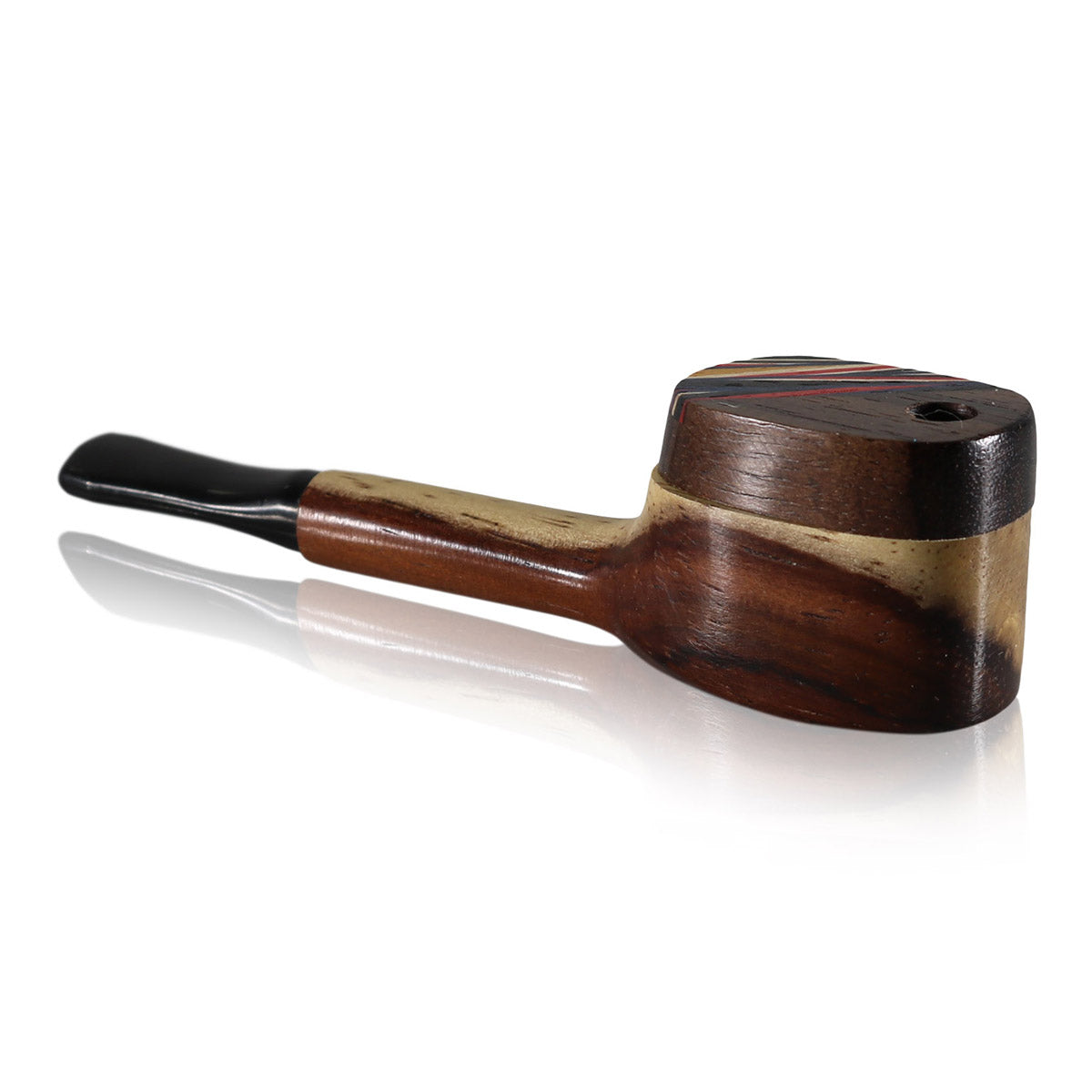 #4X "THE MILL" 4" WOODEN PIPE WITH SWIVEL LID