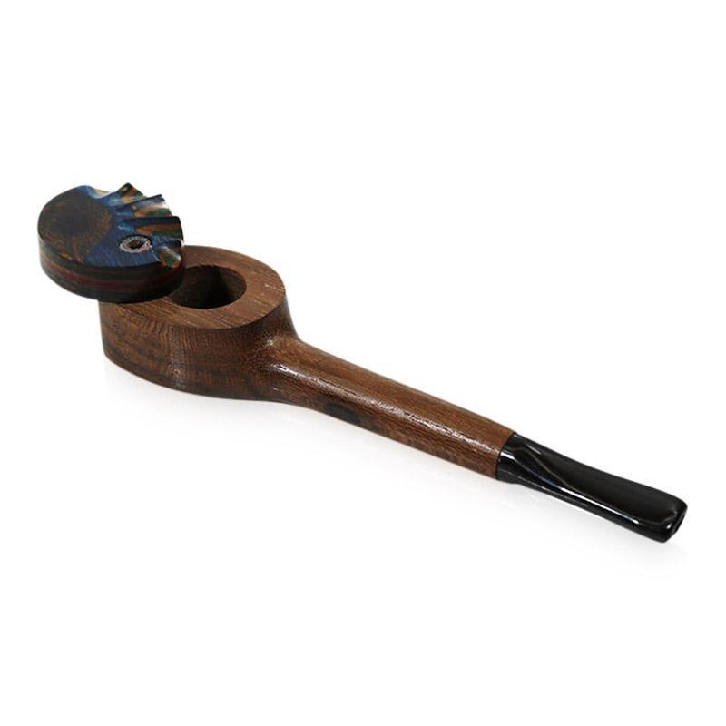 #DC2 "THE MILL" 4" WOODEN PIPE WITH SWIVEL LID