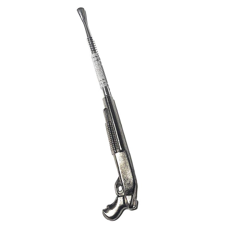 6" Stainless Steel Dab Tools with Gun Designs (3 Styles)