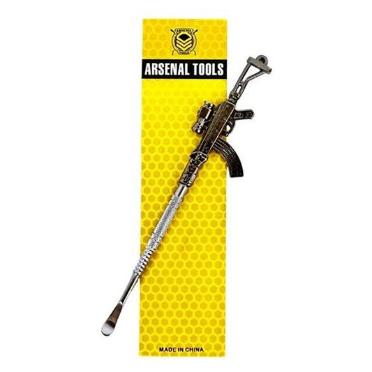 6" Stainless Steel Dab Tools with Gun Designs (3 Styles)