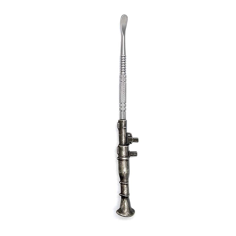 6" Stainless Steel Dab Tools with Gun Designs (3 Styles)
