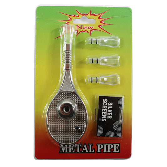 #HP11 4.5" "Tennis Racket" Pipe (Packaged with Extra Tips and Screens)