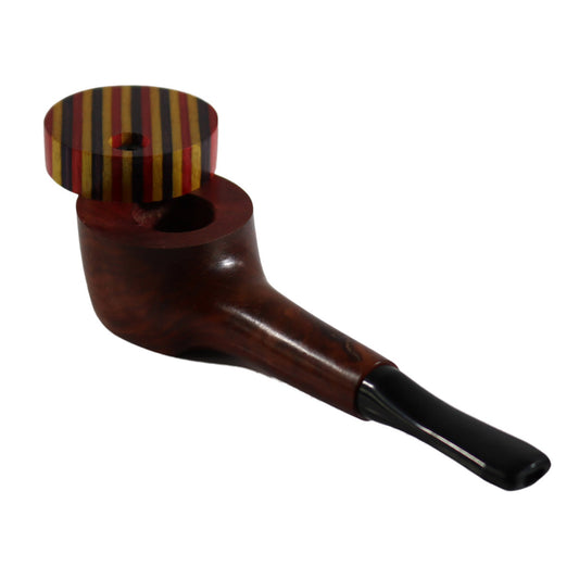 #L24 "THE MILL" 3.5" WOODEN PIPE WITH SWIVEL LID