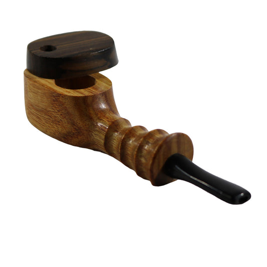 #L30 "THE MILL" 4" WOODEN PIPE WITH SWIVEL LID