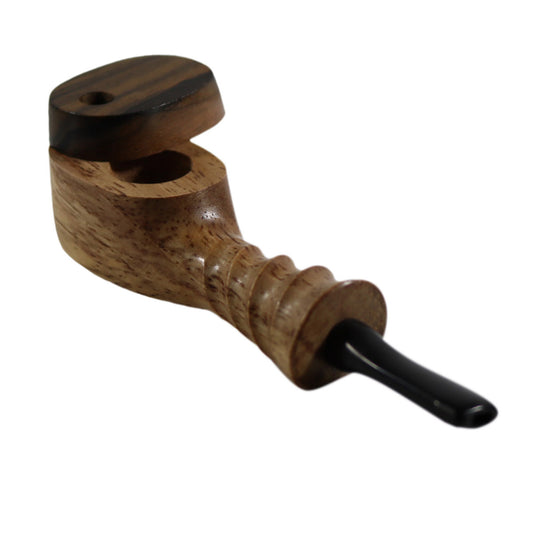 #L31 "THE MILL" 4" WOODEN PIPE WITH SWIVEL LID