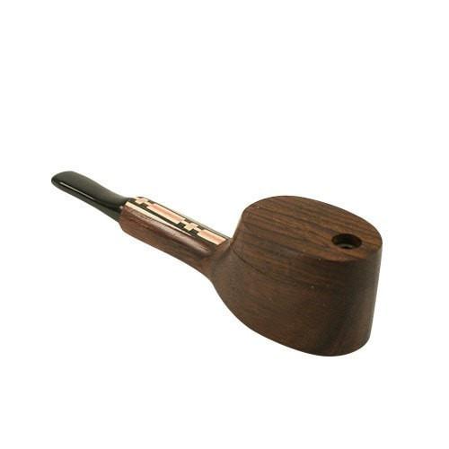 #L56 "THE MILL" 4" WOODEN PIPE WITH SWIVEL LID