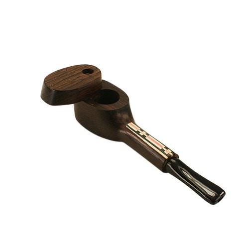 #L56 "THE MILL" 4" WOODEN PIPE WITH SWIVEL LID