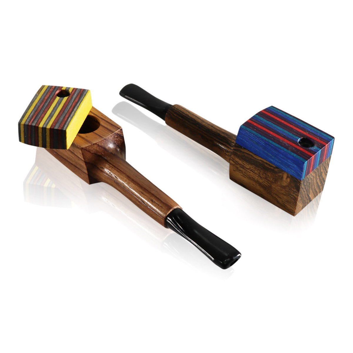 #L74 "THE MILL" 4" WOODEN PIPE WITH SWIVEL LID