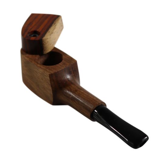 #MUPCAP "THE MILL" 3.25" WOODEN PIPE WITH SWIVEL LID