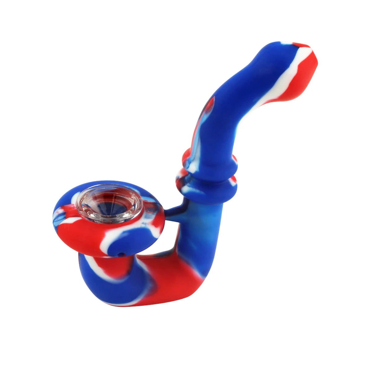 5" Silicone XL Sherlock Pipe with Glass Bowl (Assorted Colors)#SC88
