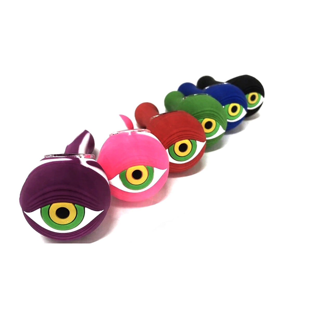 4.5" Silicone Hand Pipe w/ Glass Bowl "Cyclops" #SC54