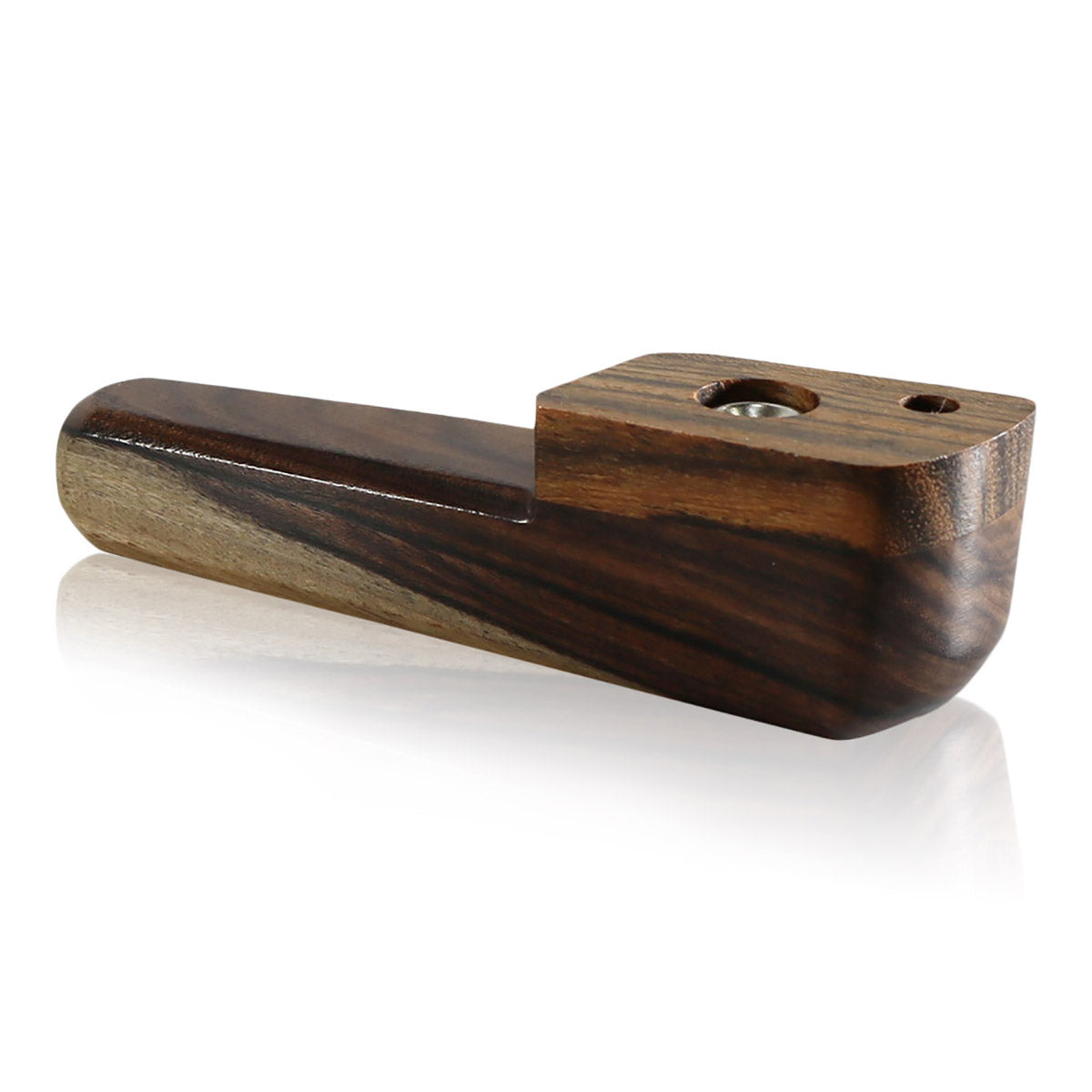 WOOD WORKS 3.75" WOODEN SMOKING PIPE W/ SWIVEL LID AND PASS THROUGH #WW10