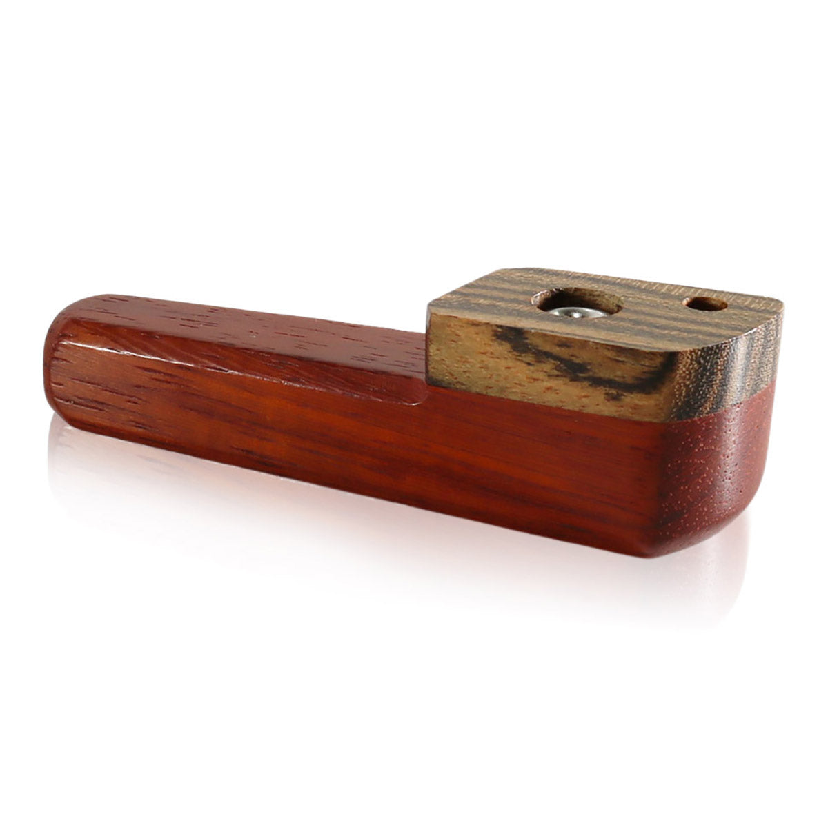 WOOD WORKS 3.75" WOODEN SMOKING PIPE W/ SWIVEL LID AND PASS THROUGH #WW10