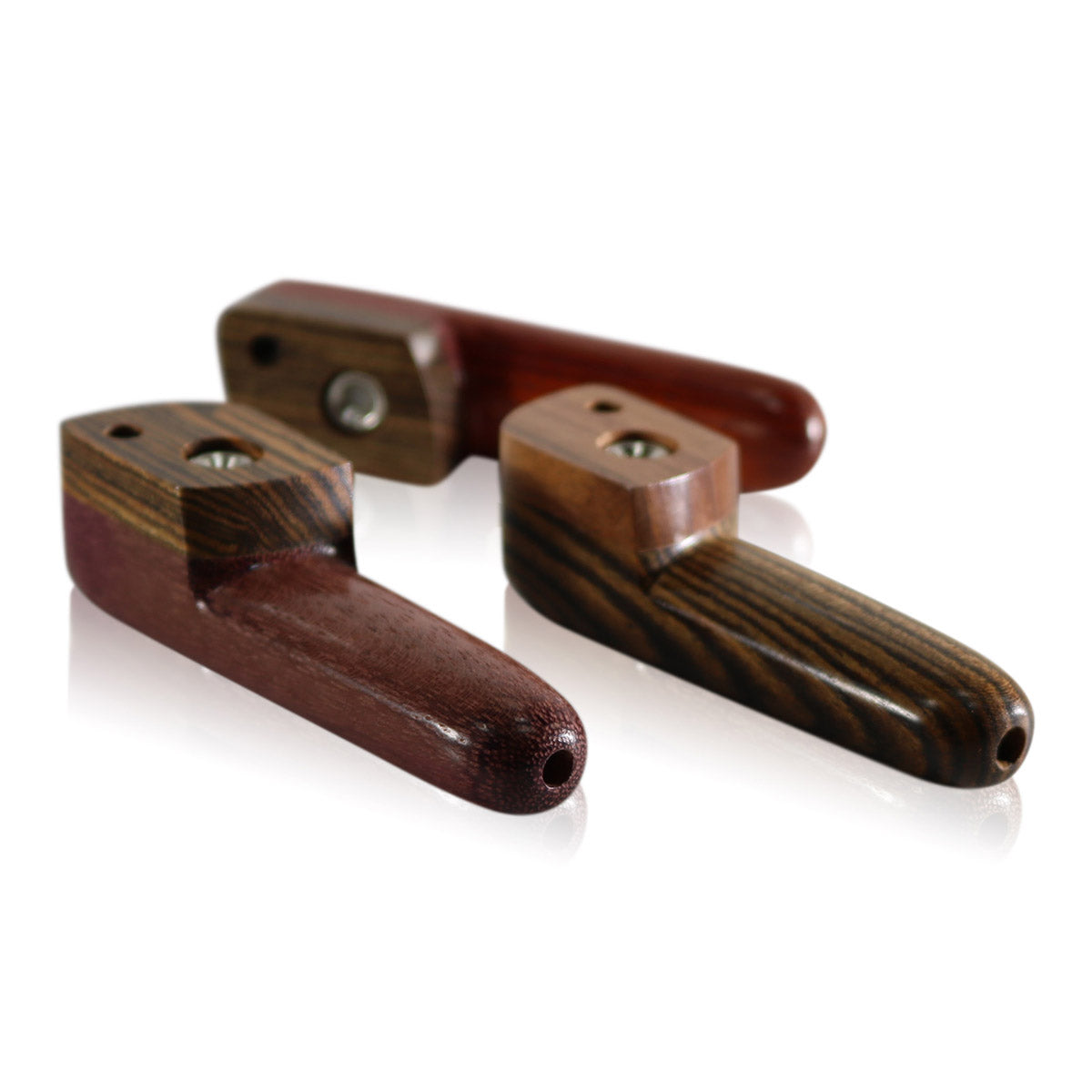 WOOD WORKS 3.5" WOODEN SMOKING PIPE W/ SWIVEL LID AND PASS THROUGH #WW12