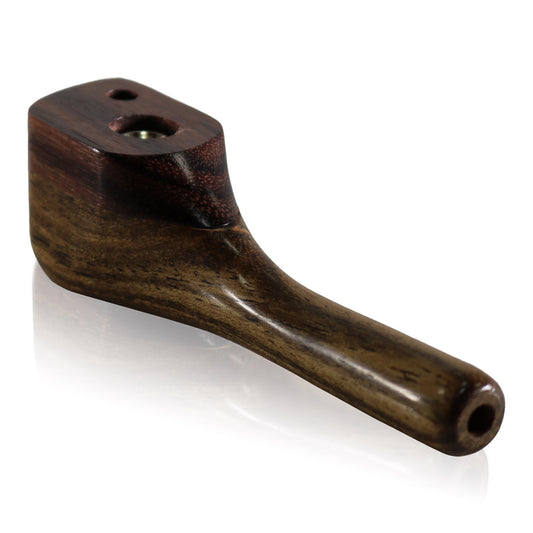 WOOD WORKS 4" WOODEN SMOKING PIPE W/ SWIVEL LID AND PASS THROUGH #WW14