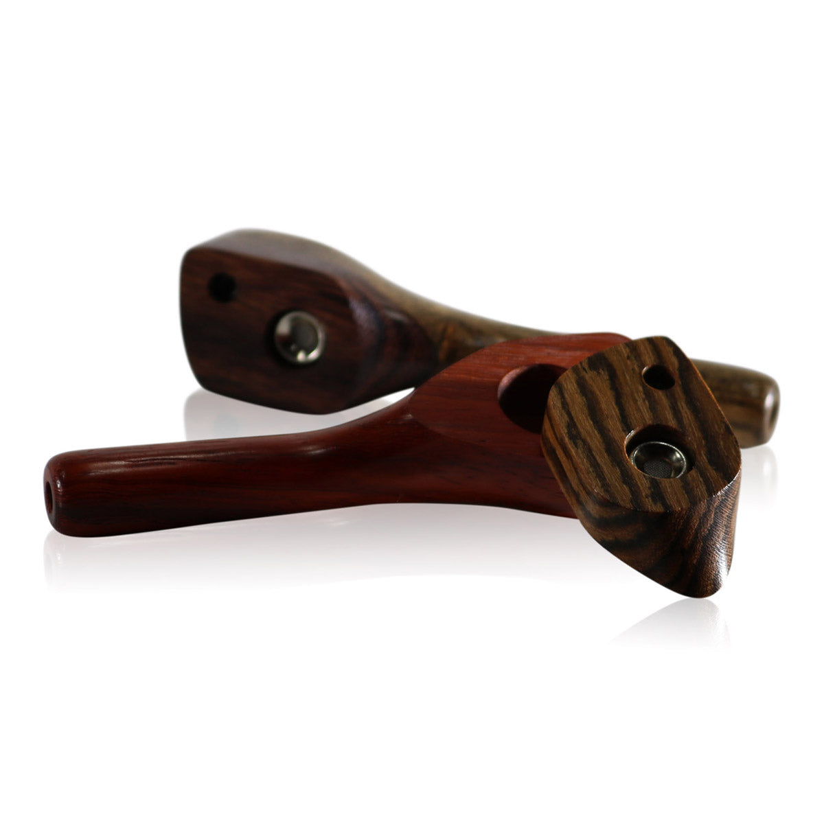 WOOD WORKS 4" WOODEN SMOKING PIPE W/ SWIVEL LID AND PASS THROUGH #WW14