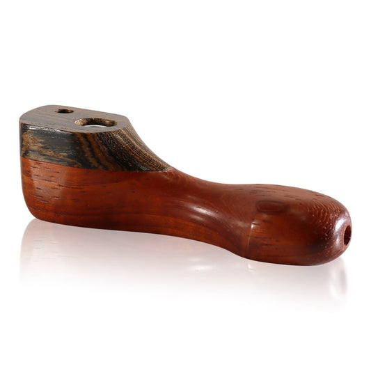 WOOD WORKS 3.75" WOODEN SMOKING PIPE W/ SWIVEL LID AND PASS THROUGH #WW17