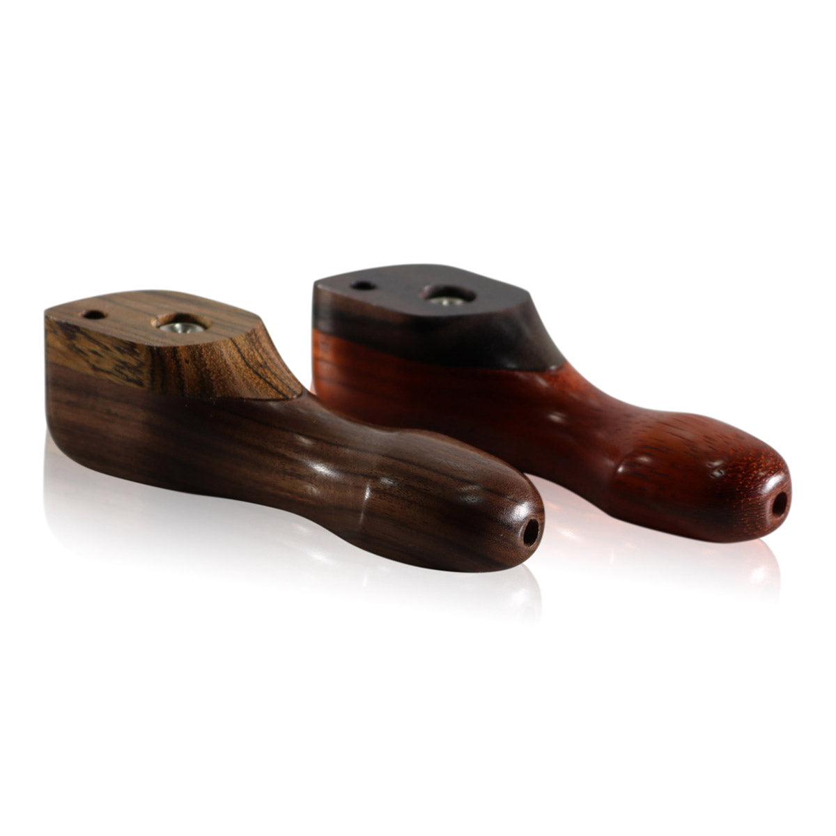 WOOD WORKS 4" WOODEN SMOKING PIPE W/ SWIVEL LID AND PASS THROUGH #WW19