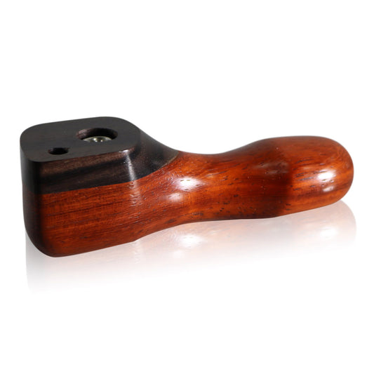 WOOD WORKS 4" WOODEN SMOKING PIPE W/ SWIVEL LID AND PASS THROUGH #WW19