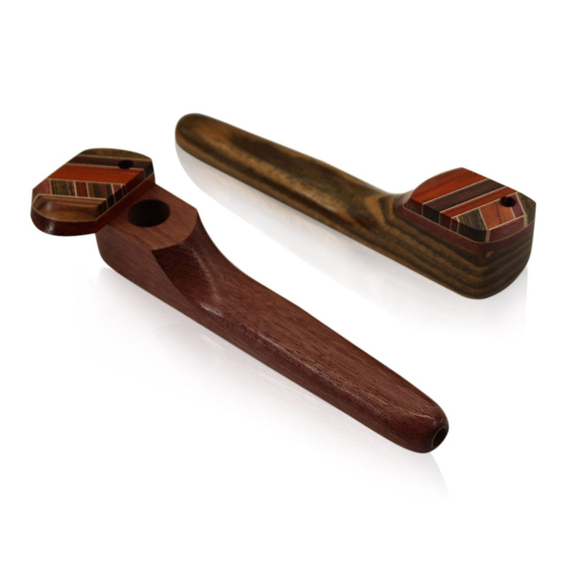 WOOD WORKS 6" WOODEN SMOKING PIPE W/ SWIVEL LID #WW21