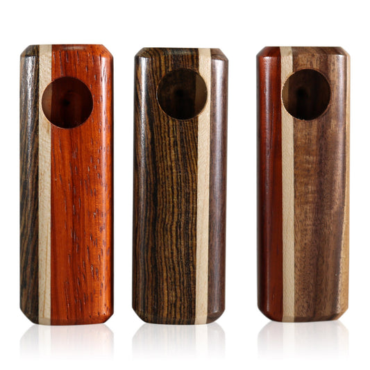 WOOD WORKS 3" WOODEN SMOKING PIPE MADE WITH EXOTIC HARDWOODS #WW3