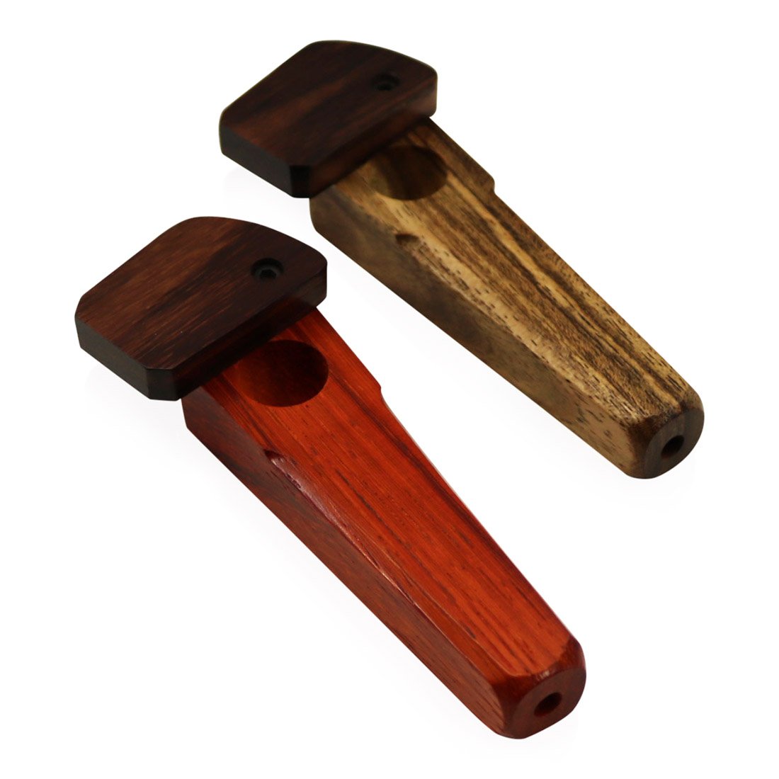 WOOD WORKS 3.5" WOODEN SMOKING PIPE W/ SWIVEL LID #WW4