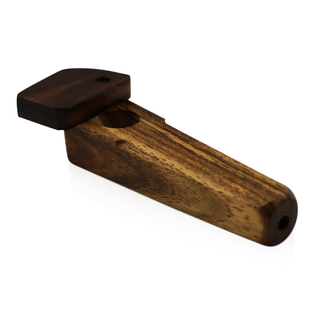WOOD WORKS 3.5" WOODEN SMOKING PIPE W/ SWIVEL LID #WW4