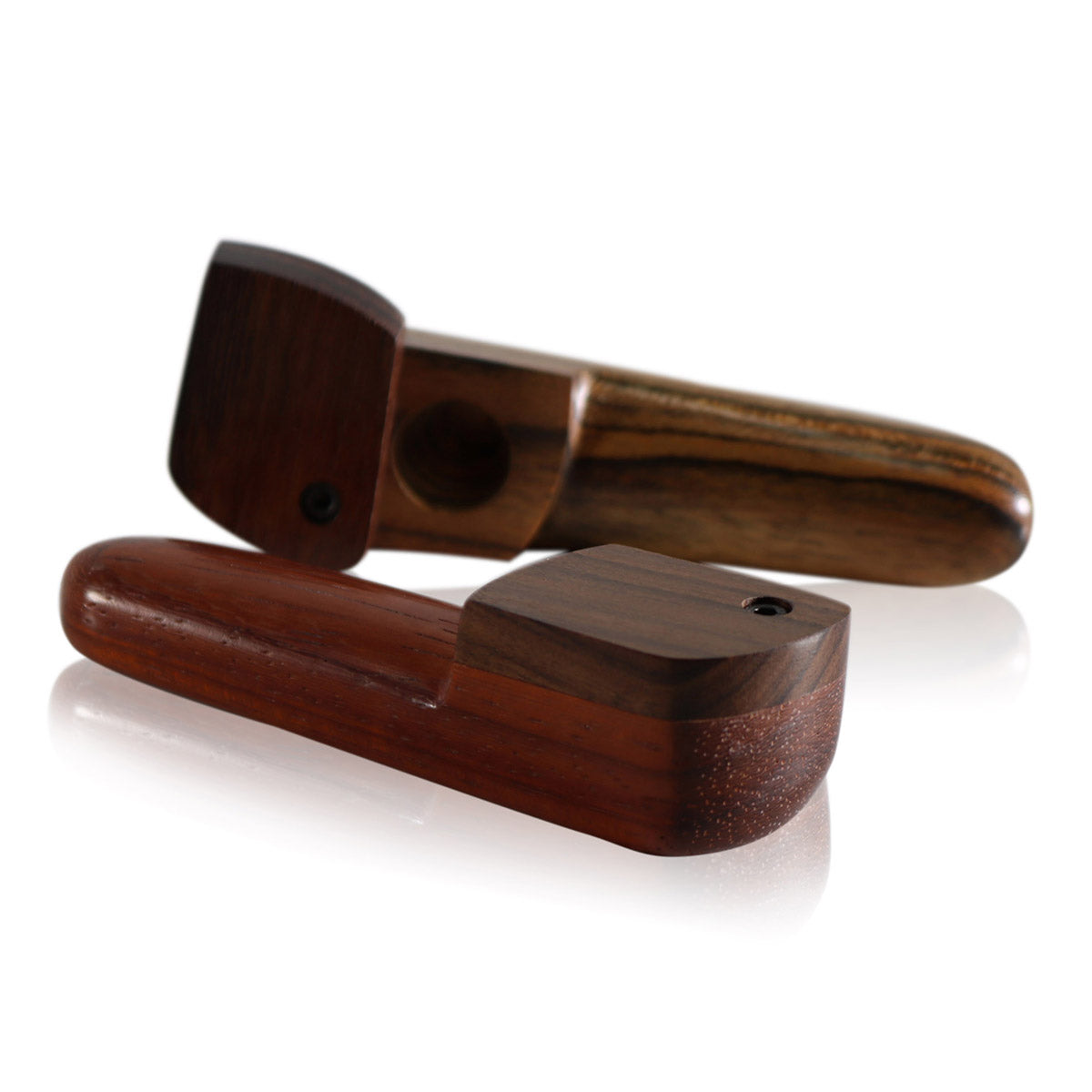 WOOD WORKS 3.25" WOODEN SMOKING PIPE W/ SWIVEL LID #WW7