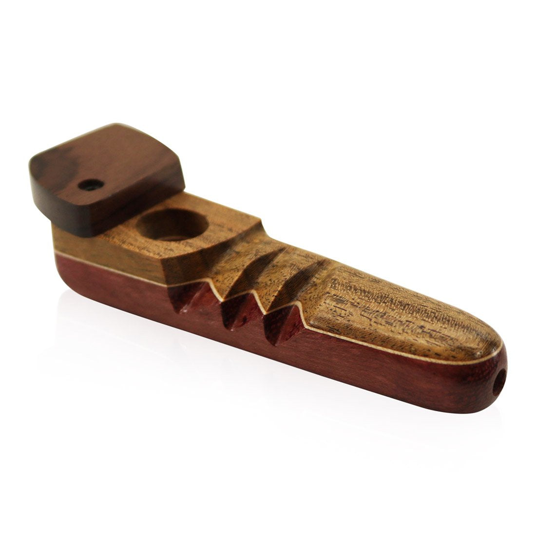 WOOD WORKS 3.5" WOODEN SMOKING PIPE W/ SWIVEL LID #WW8