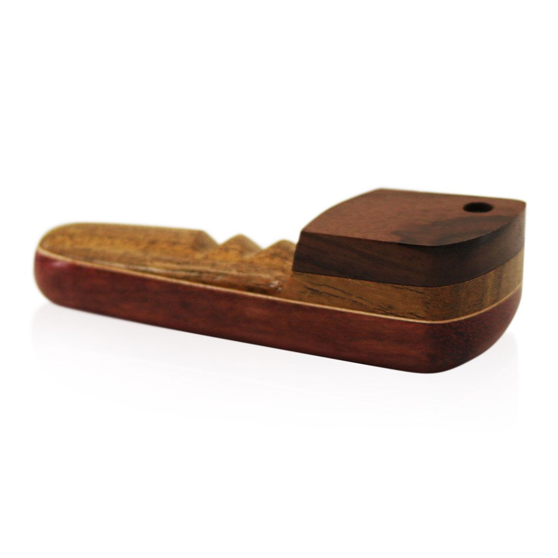 WOOD WORKS 3.5" WOODEN SMOKING PIPE W/ SWIVEL LID #WW8