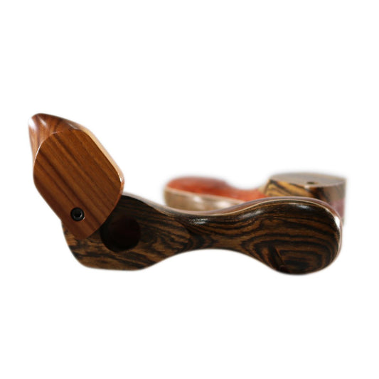 WOOD WORKS 4" WOODEN SMOKING PIPE W/ SWIVEL LID #WW9