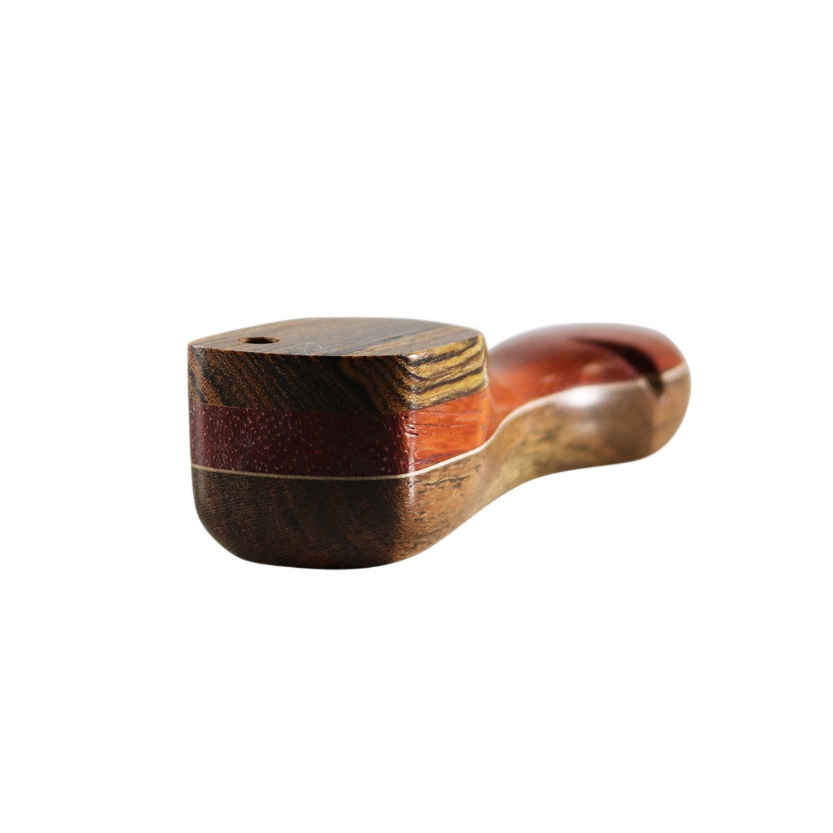 WOOD WORKS 4" WOODEN SMOKING PIPE W/ SWIVEL LID #WW9