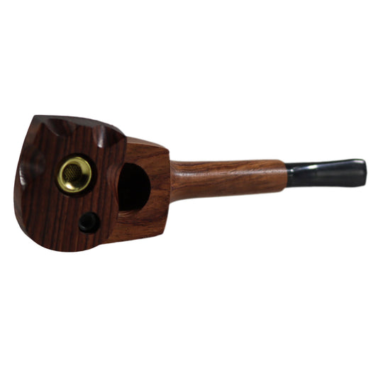 #Z5 "THE MILL" 4" WOODEN PIPE WITH SWIVEL LID AND PASSTHROUGH