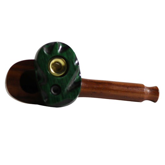 #Z9 "THE MILL" 3.5" WOODEN PIPE WITH SWIVEL LID AND PASSTHROUGH