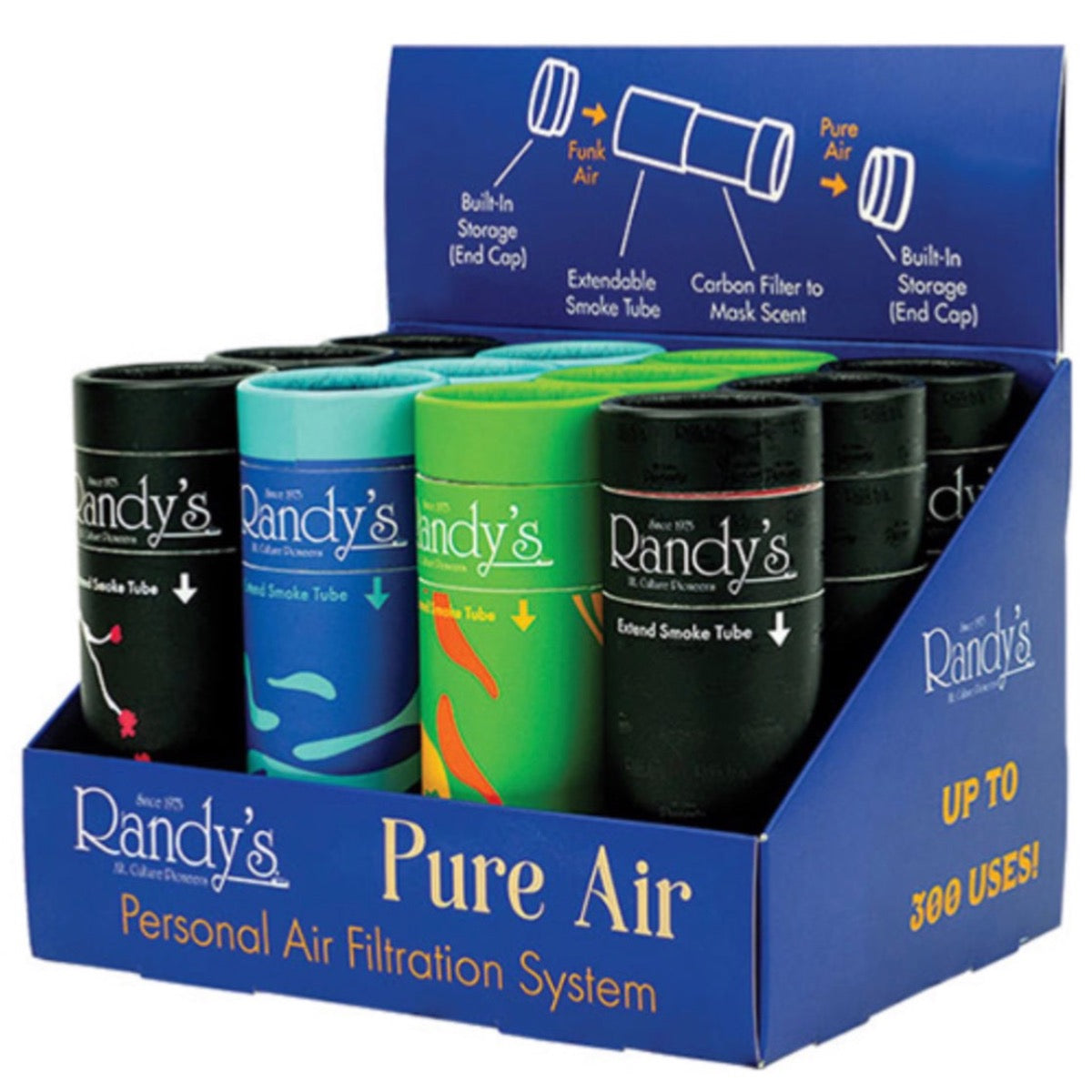 Randy's Pure Telescoping Personal Air Filter w/ Built-In Silicone Containers [R-PAF]