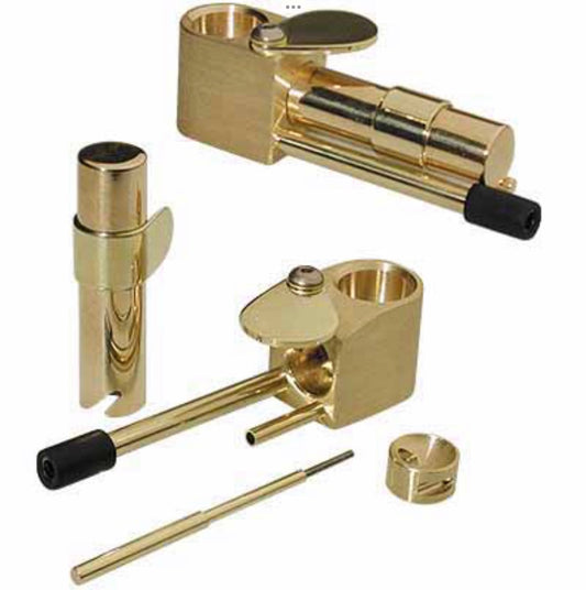 3.5" Imported Proto Style Metal Pipe - Silver [HP-M-PRO-Silver] or Gold [HP-M-PRO-Gold]