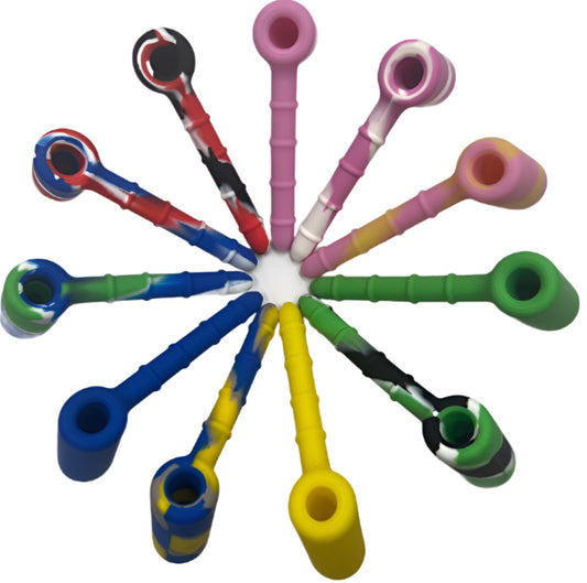 7" Silicone Hammer Bubbler w/ Upgraded Banger, Carb Cap & Bowl - Assorted Colors [BUB-S-21]