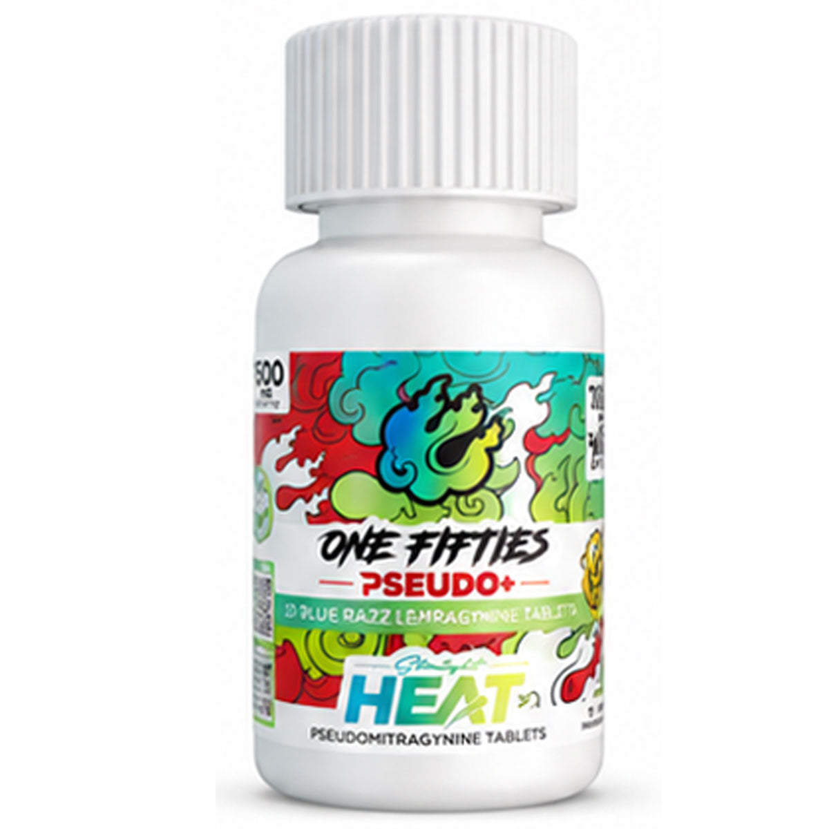 Straight HEAT PSEUDO - 4Ct & NEW 10Ct 150mg Tabs - 5 Flavors [K-H150-P-4C]