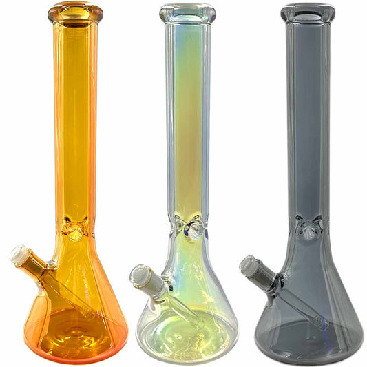 16" 9mm Beaker w/ Vibrant Iridescent Colors & Upgraded Accessories - Assorted Colors [WP-G-264]