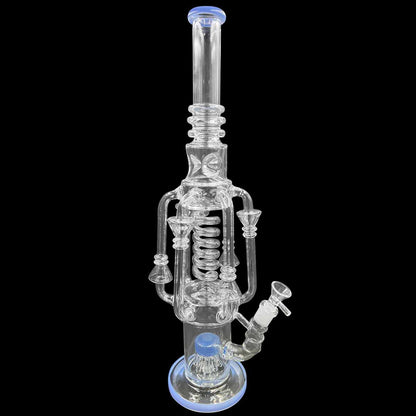 19" Recycler Spiral w/ Modified UFO Perc & Upgraded Accessories- Assorted Colors [WP-G-263]