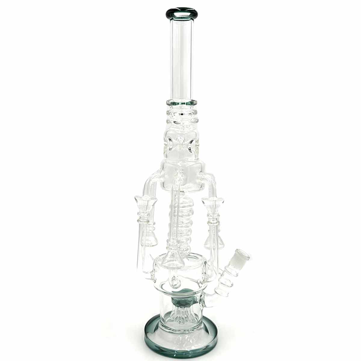 19" Recycler Spiral w/ Modified UFO Perc & Upgraded Accessories- Assorted Colors [WP-G-263]