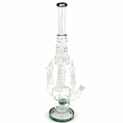 19" Recycler Spiral w/ Modified UFO Perc & Upgraded Accessories- Assorted Colors [WP-G-263]