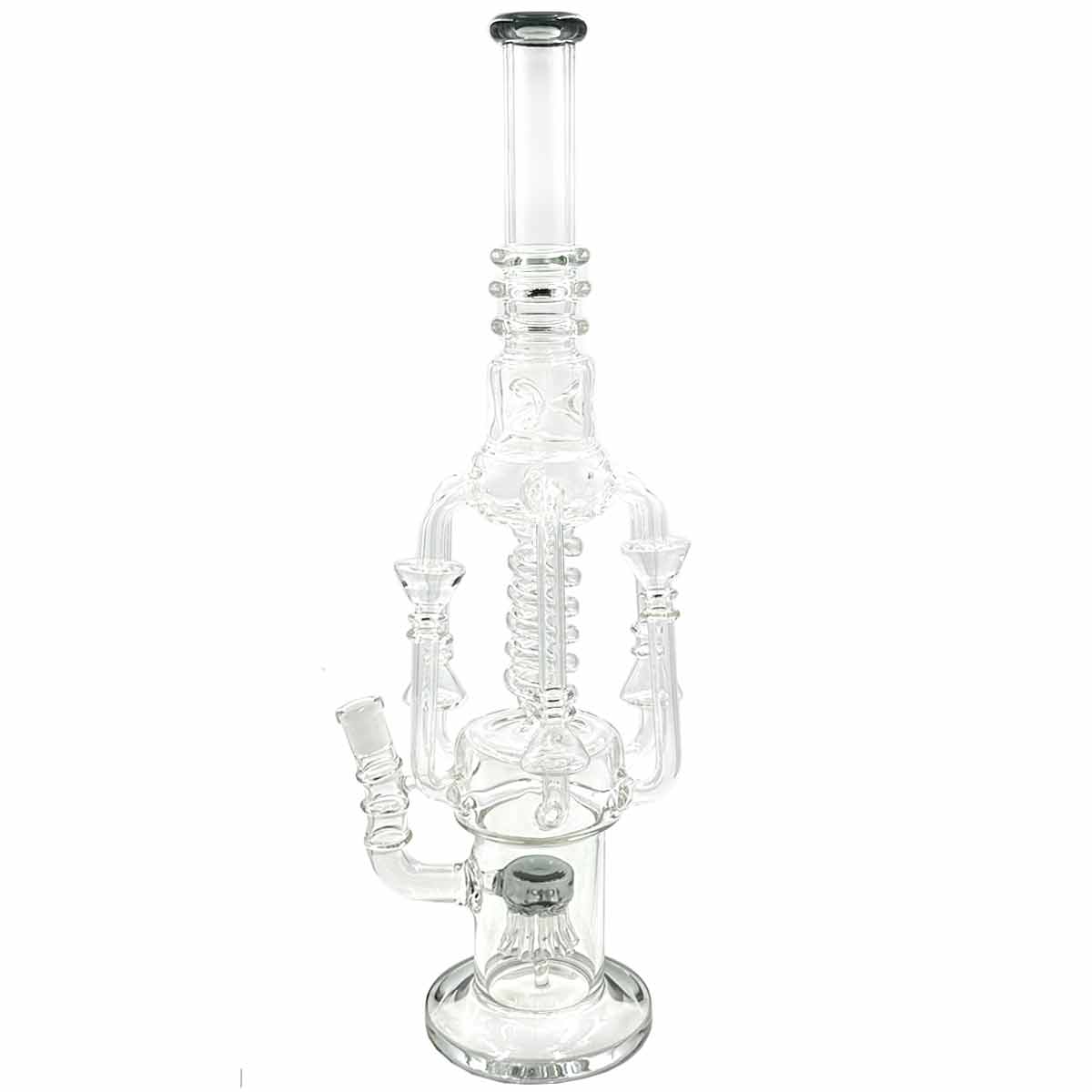 19" Recycler Spiral w/ Modified UFO Perc & Upgraded Accessories- Assorted Colors [WP-G-263]