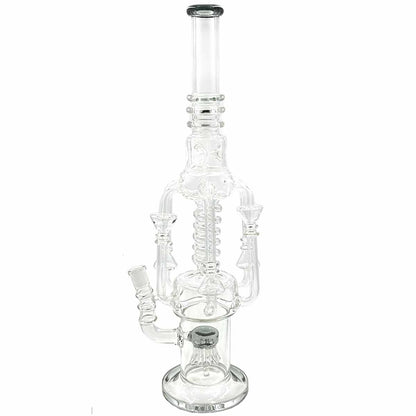 19" Recycler Spiral w/ Modified UFO Perc & Upgraded Accessories- Assorted Colors [WP-G-263]