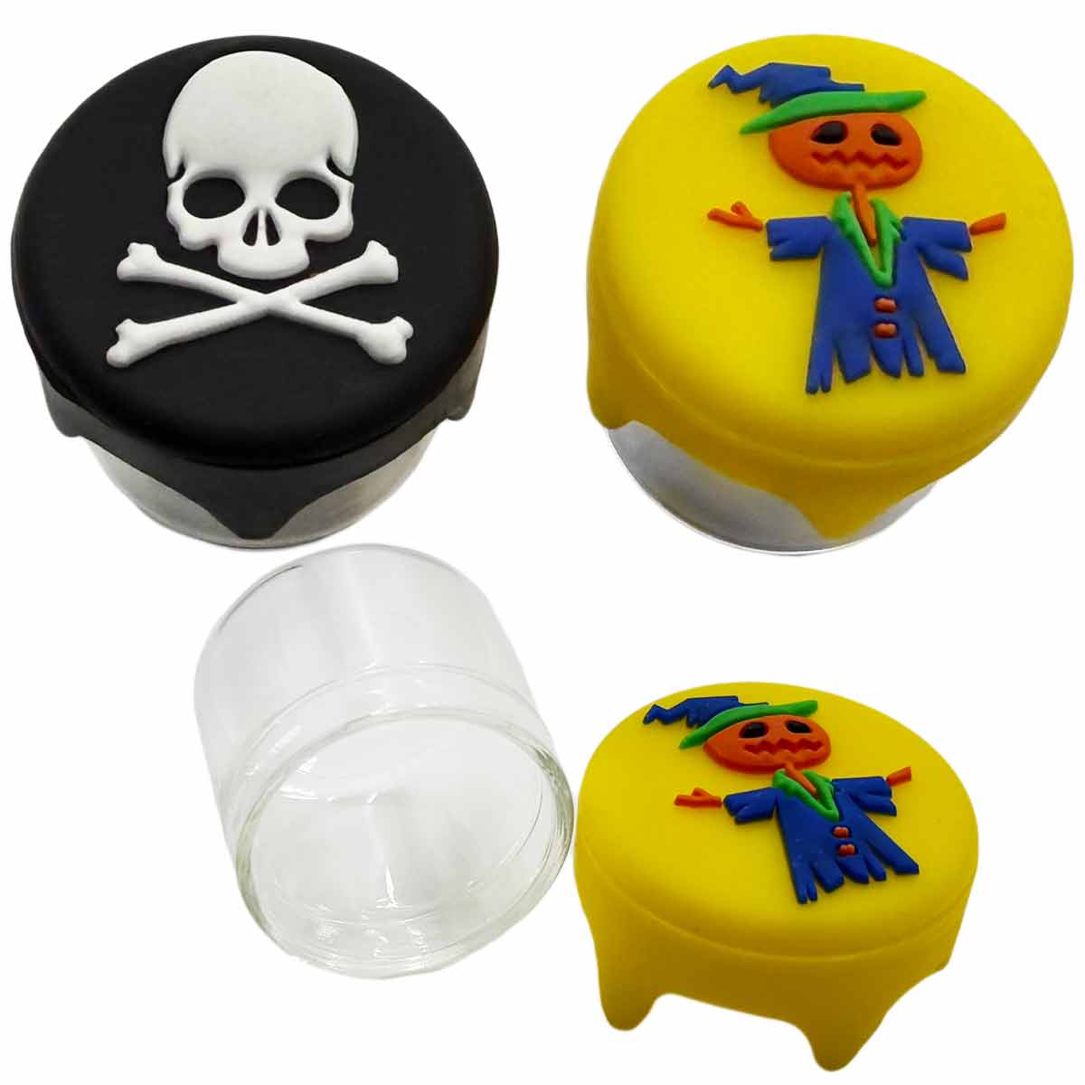 6ml Silicone & Glass Container - Halloween Design #1 [SC-1UC-HALLOWEEN_1]