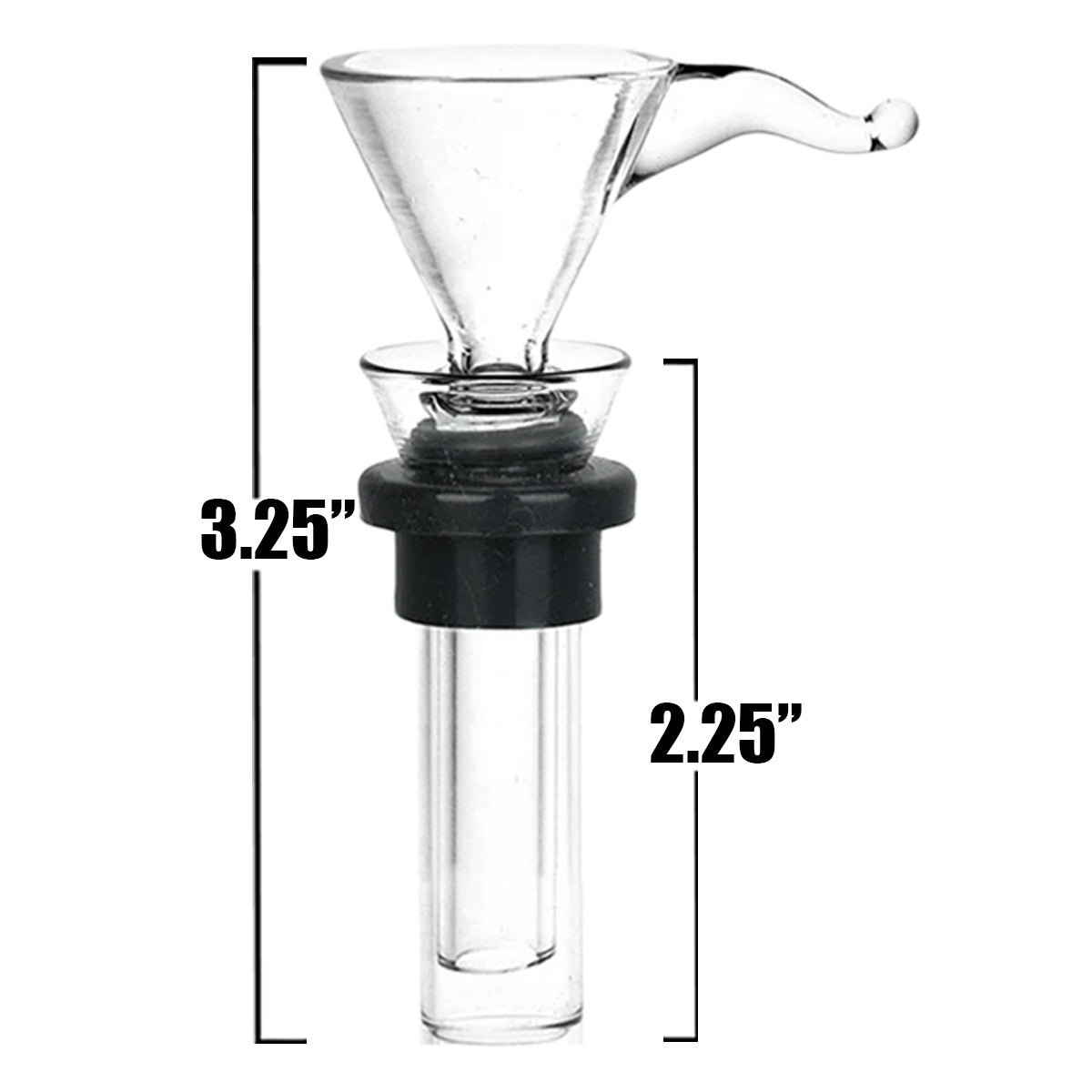 9mm Slides w/ Large Clear Handle & Downstem- Now In 3 Sizes! [GB-9MMS-1]