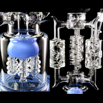 20" Recycler Spiral w/ Showerhead Tree Perc & Upgraded Accessories - Assorted Colors [WP-G-262]